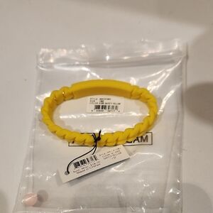 NWT Marc By Marc Jacobs Yellow Braided Rubber Bracelet